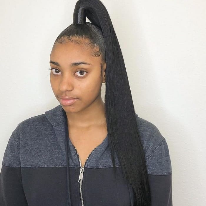 How to do a low sleek fluffy/kinky ponytail | With Marley Kinky hair from  Darling - YouTube