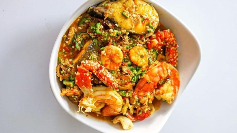 Try seafood okra soup and Shakshouka!