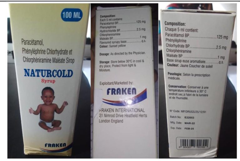 Avoid Naturcold cough syrup if you see it in Nigerian pharmacies!