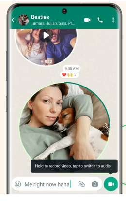 Instant video message now available on WhatsApp