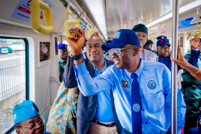 PHOTOS: Sanwo-Olu pens love letter to Lagosians as Blue Rail begins operation