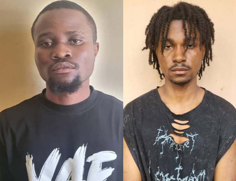 Netizens tackle EFCC for displaying faces of suspects arrested at Skales’ house