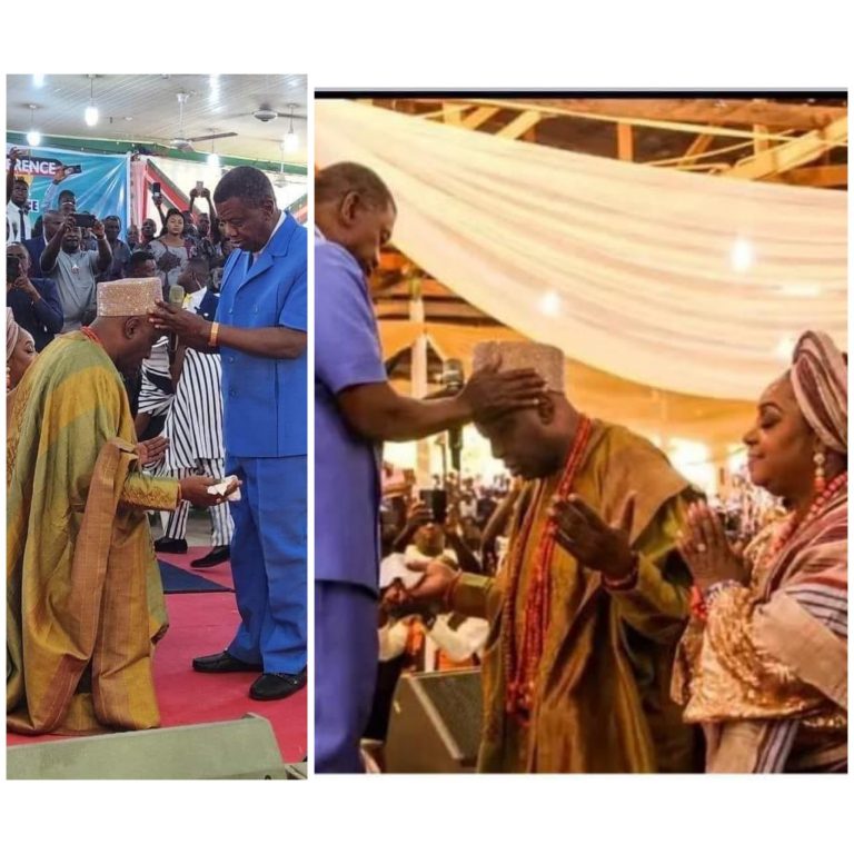 Nigerians divided as Adeboye ‘accepts’ kneeling by Soun of Ogbomoso