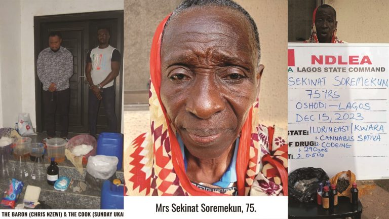 PHOTOS: 75-year-old Lagos grandma nabbed with litres of codeine syrup