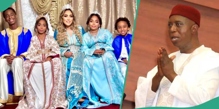 Senator Ned Nwoko’s Moroccan wife earns knocks for daughters’ ‘heavy’ makeup