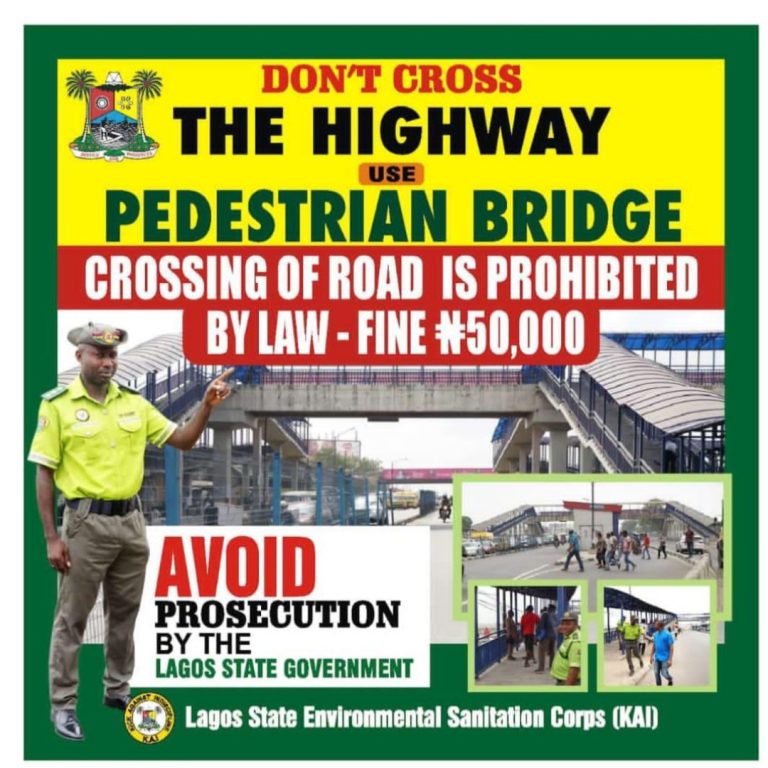 Crossing highways now attracts N50k fine in Lagos