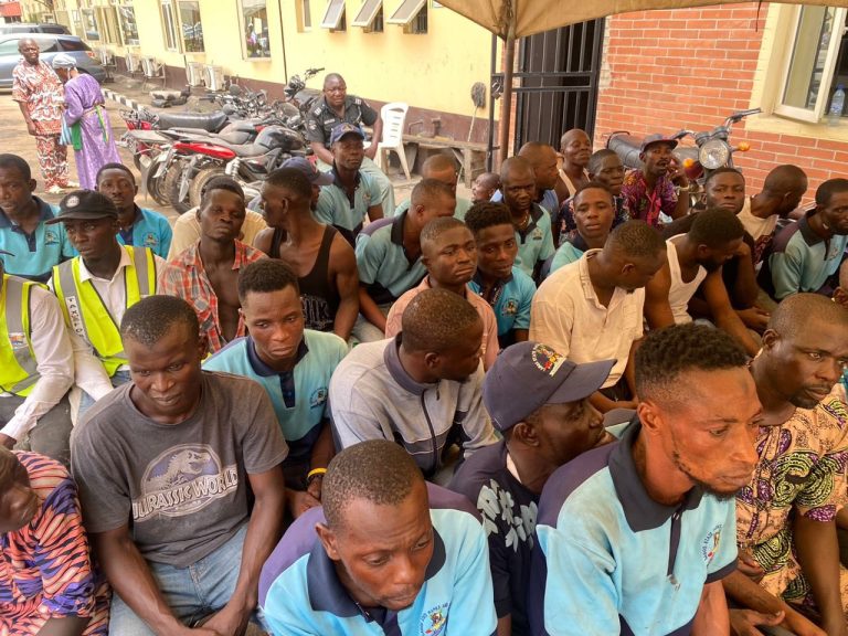 VIDEO: Lagos apprehends 51 alleged highway gang