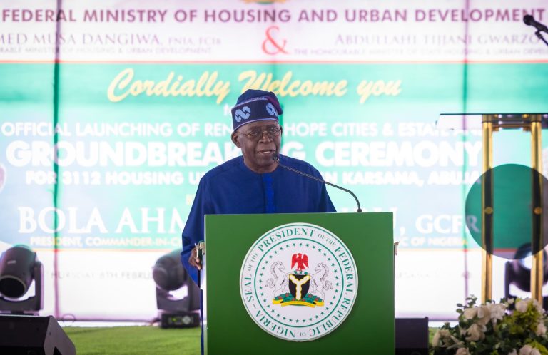 BREAKING: Tinubu inaugurates housing estate in Abuja