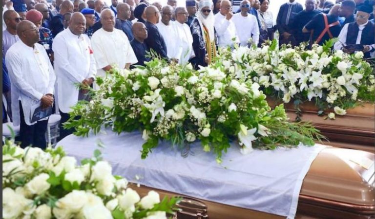 PHOTOS: Herbert Wigwe, wife, first son buried in Rivers