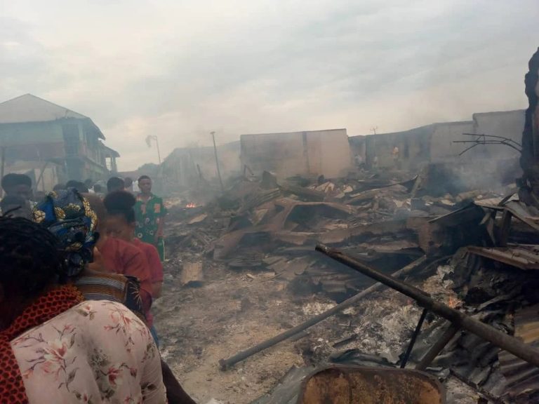 Marketers beg govt for support as fire razes 200 shops in Cross River