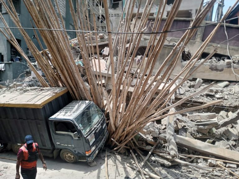 Many trapped as 4-storey building collapses in Lagos, 8 rescued so far