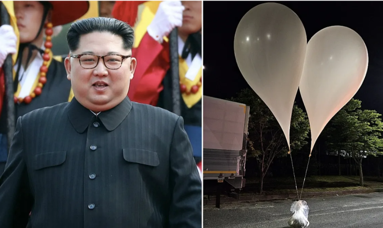 North Korea responds to South’s propaganda with faeces-filled balloons across border