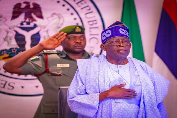Tinubu leads NASS members to sing readopted ‘Nigeria We Hail thee’