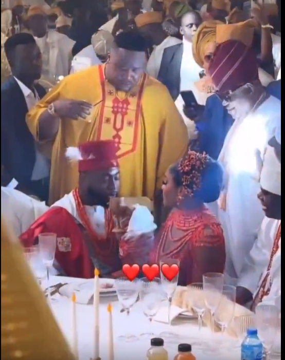 VIDEO: Davido gets emotional as Chioma’s dad blesses union