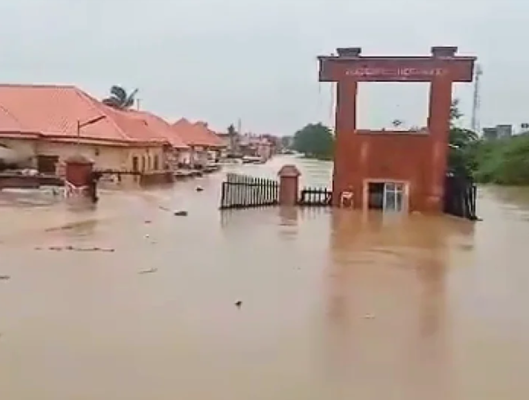 Houses submerged to window levels at Abuja’s Trademore Estate after rainfall