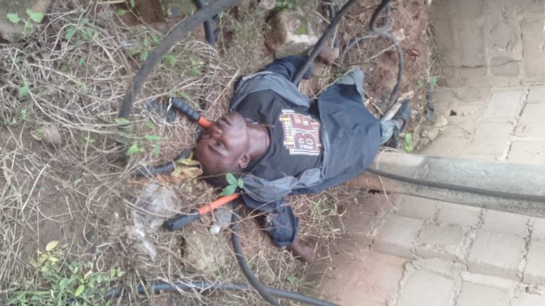 VIDEO: Suspected electricity vandal electrocuted in Enugu
