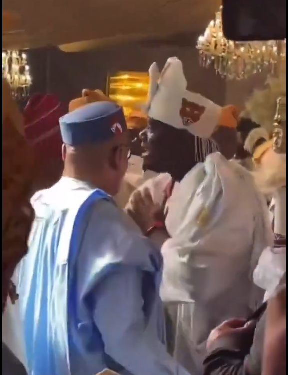 VIDEO: Ooni arrives Chioma-Davido’s wedding venue
