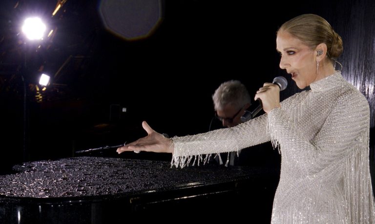 VIDEO: Being here means it has come true for you, Céline Dion tells athletes as she makes second Olympiad appearance in 28 years