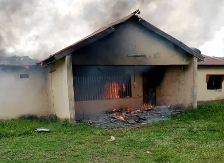 10 generators, 300 ballot boxes, 270 voting cubicles burnt as persons protesting insecurity set INEC office ablaze in Benue