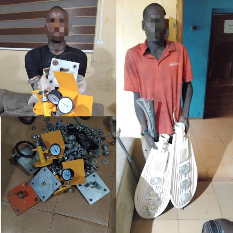 Police nab two suspected transformer, streetlight vandals in Enugu