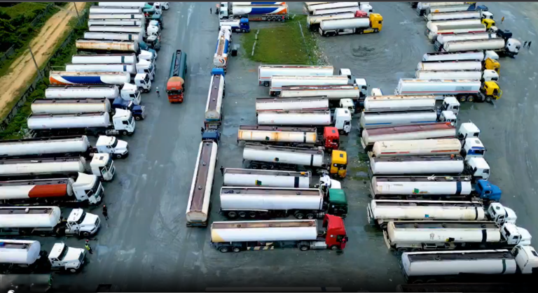 VIDEO: 300 NNPC trucks arrive Dangote refineries for loading