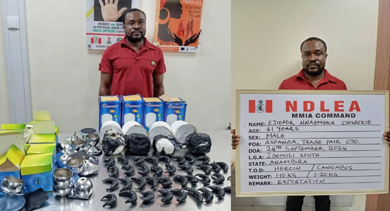 Lagos auto parts dealer nabbed for alleged heroine trafficking