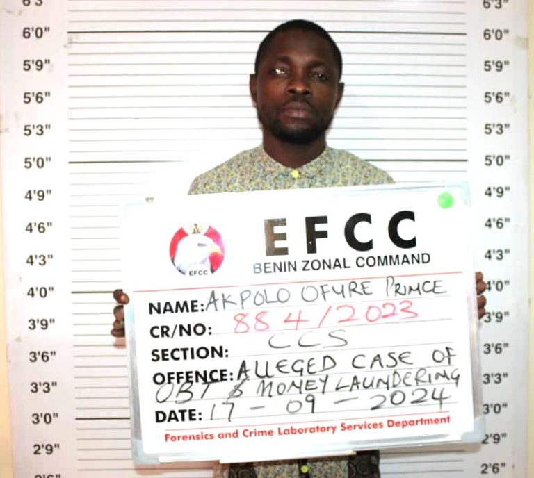 Man bags 3-year jail for $22,297.97 fraud in Benin