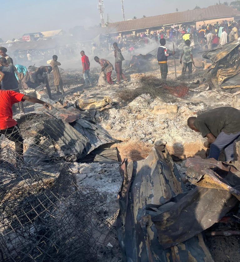 Horrific fire ravages Masaka market in Nasarawa